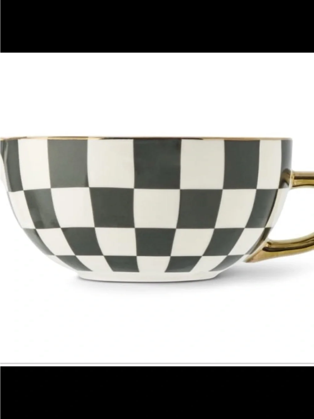 Thyme & Table Green Check 5-Piece Ceramic Mixing Bowl & Measuring Cup Set